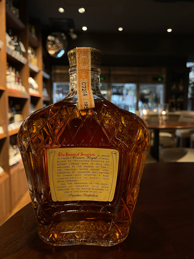 Crown Royal 1957 old bottle 4/5Quart 80proof