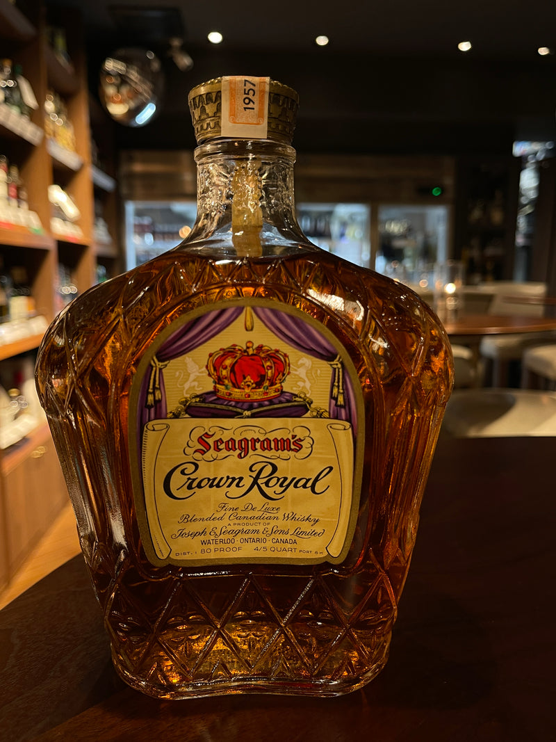 Crown Royal 1957 old bottle 4/5Quart 80proof
